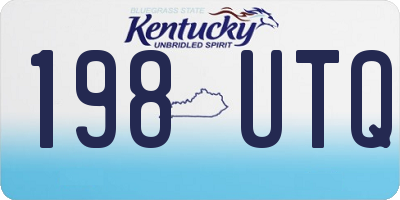 KY license plate 198UTQ