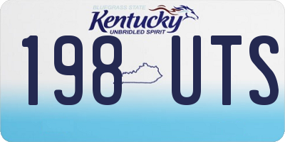 KY license plate 198UTS