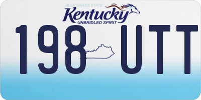 KY license plate 198UTT