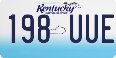 KY license plate 198UUE