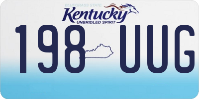 KY license plate 198UUG