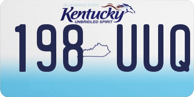 KY license plate 198UUQ