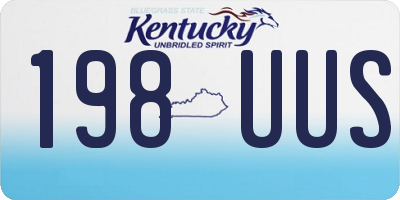 KY license plate 198UUS
