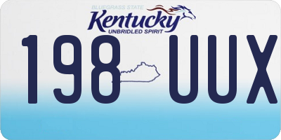 KY license plate 198UUX