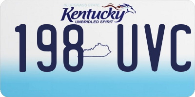 KY license plate 198UVC