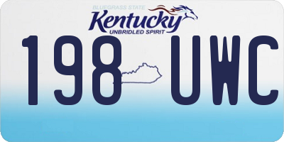 KY license plate 198UWC