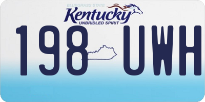 KY license plate 198UWH