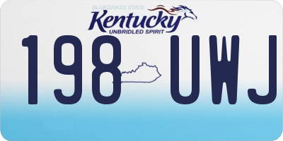 KY license plate 198UWJ