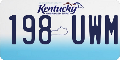 KY license plate 198UWM