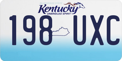 KY license plate 198UXC