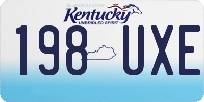 KY license plate 198UXE