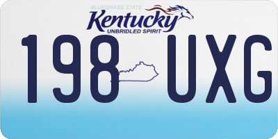 KY license plate 198UXG