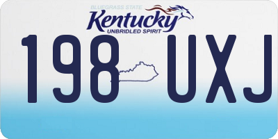 KY license plate 198UXJ