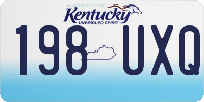 KY license plate 198UXQ
