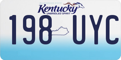 KY license plate 198UYC