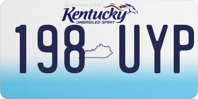 KY license plate 198UYP