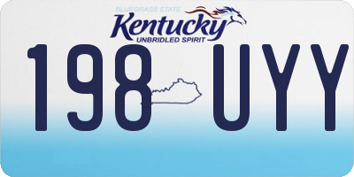 KY license plate 198UYY