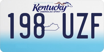 KY license plate 198UZF