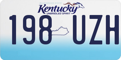 KY license plate 198UZH