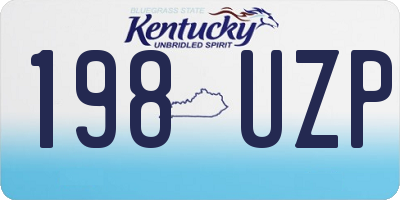 KY license plate 198UZP