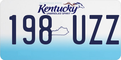 KY license plate 198UZZ
