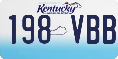 KY license plate 198VBB