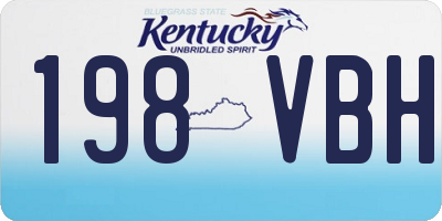 KY license plate 198VBH