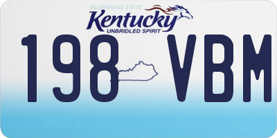 KY license plate 198VBM