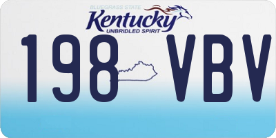 KY license plate 198VBV