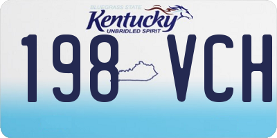 KY license plate 198VCH