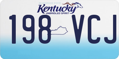 KY license plate 198VCJ
