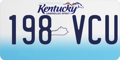 KY license plate 198VCU