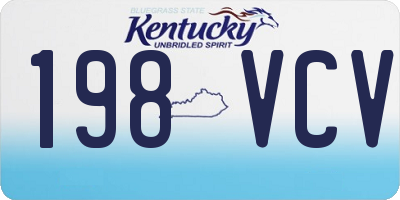 KY license plate 198VCV