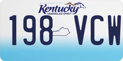 KY license plate 198VCW