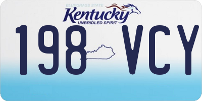 KY license plate 198VCY