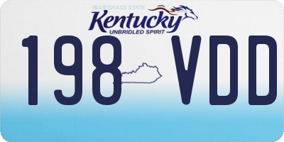 KY license plate 198VDD
