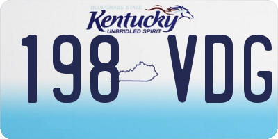 KY license plate 198VDG