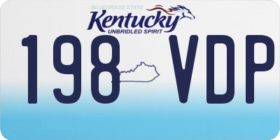 KY license plate 198VDP