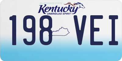 KY license plate 198VEI
