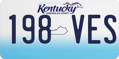 KY license plate 198VES