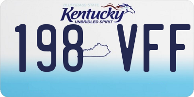 KY license plate 198VFF