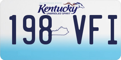 KY license plate 198VFI