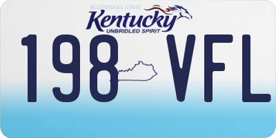 KY license plate 198VFL