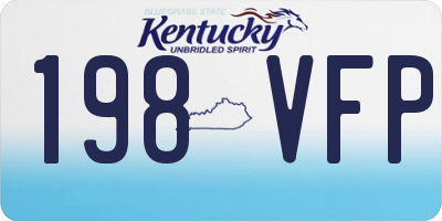 KY license plate 198VFP