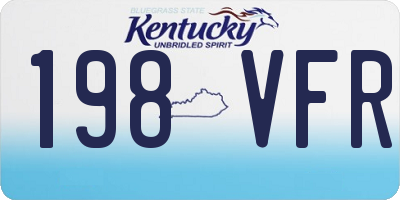 KY license plate 198VFR