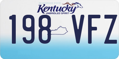 KY license plate 198VFZ