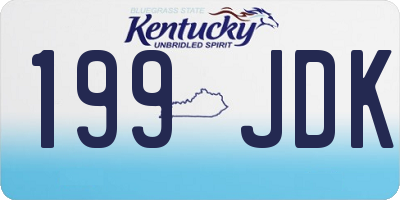 KY license plate 199JDK