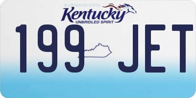 KY license plate 199JET