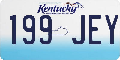KY license plate 199JEY