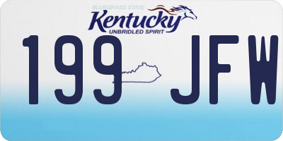 KY license plate 199JFW